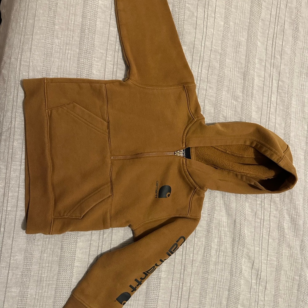 Carhartt Tan Zip-Up Hoodie toddler